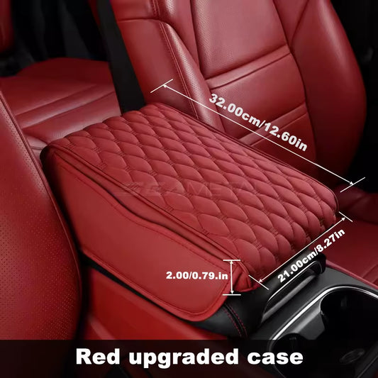 SEAMETAL Car Armrest Pad Elbow Rest Cushion Cover with Storage Pocket Thicken Memory Foam Center Console Arm Rest Protector Mat